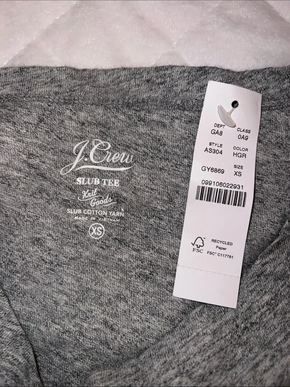 J. Crew Heather Gray Boatneck Long-Sleeve Top
